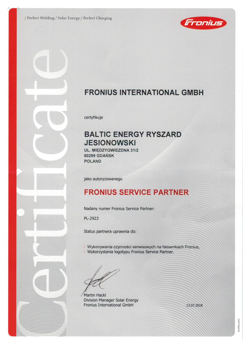Fronius Service Partner Gdańsk